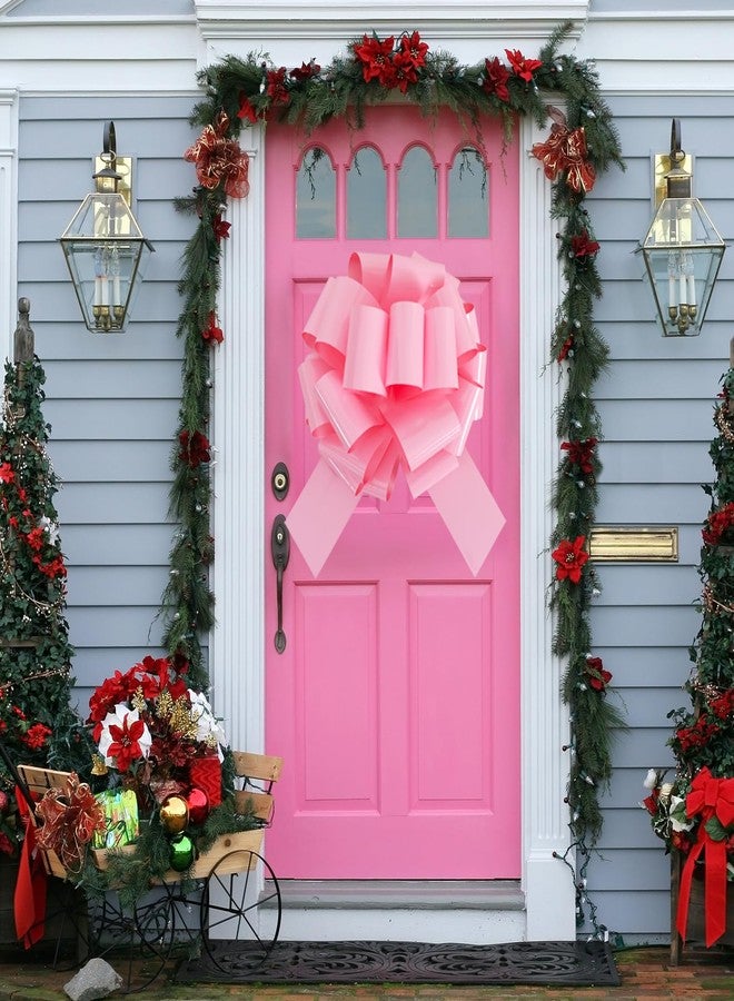 TONIFUL 16 Inch Pink Large Bow Giant Big Pull Bow for Car, Bikes, Table, Big Toys, Applicants, Front Door Decor, Gift Wrapping, Christmas Tree & Party Decoration - Image 5